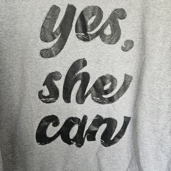 NWT Maverick the collection gray sweatshirt yes she can XL - Picture 4 of 7